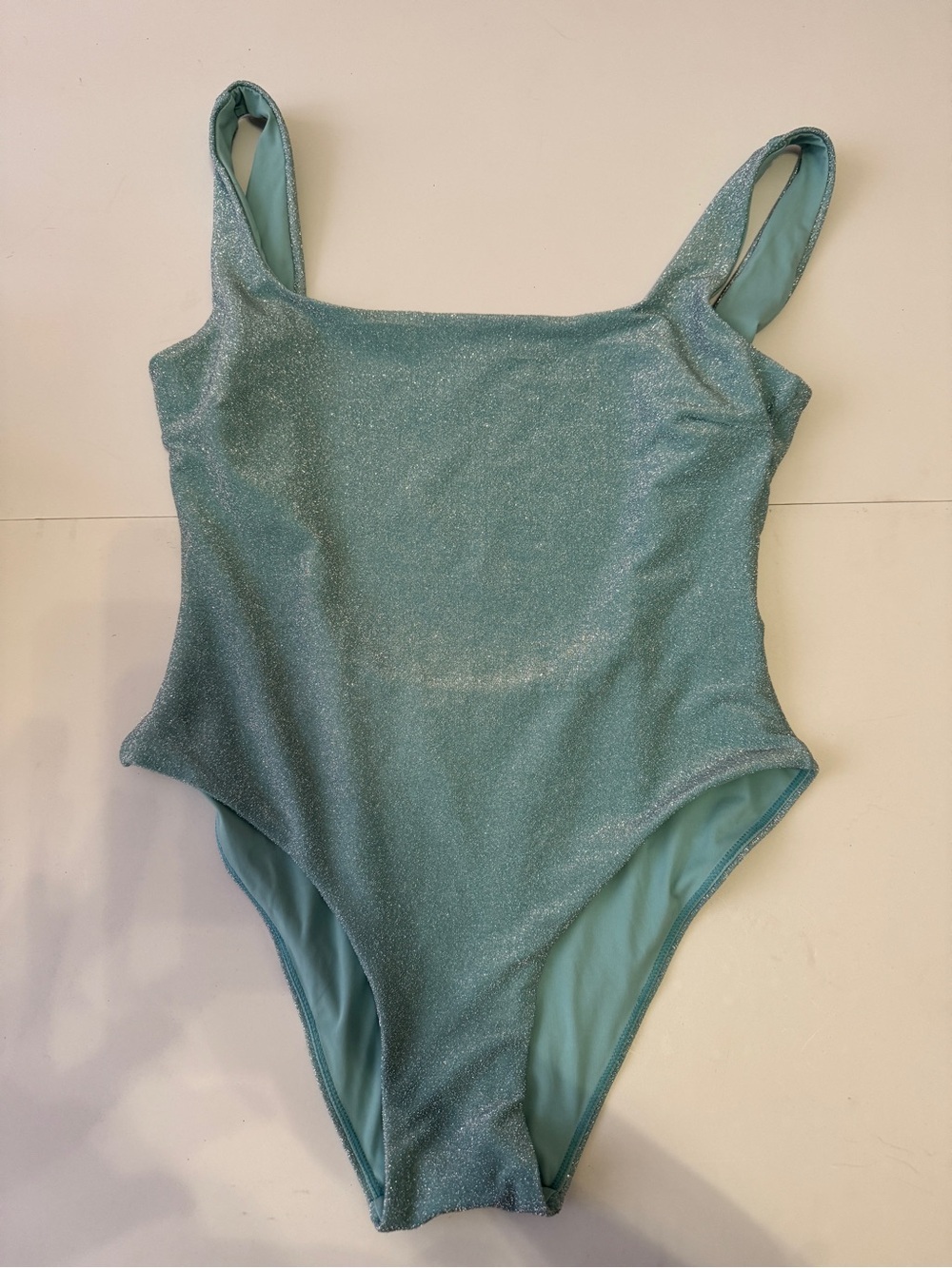 Shimmery Teal One-Piece Swimsuit